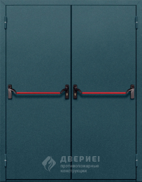 Дверь глухая двупольная с антипаникой - фото