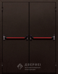 Противопожарная дверь «Двупольная глухая с антипаникой №110» - фото