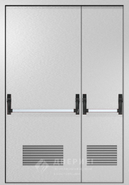 Двупольная пожарная дверь с выпадающим порогом №3