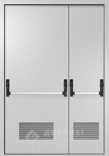Двупольная пожарная дверь с выпадающим порогом №3