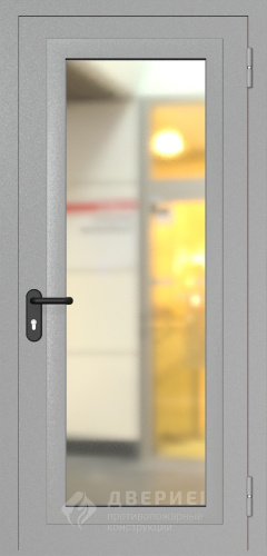 Противопожарная дверь с выпадающим порогом осетеклённая №1
